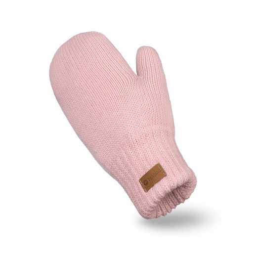 Różowe rękawiczki damskie z jednym palcem ze sklepu JK-Collection w kategorii Rękawiczki damskie - zdjęcie 170789676