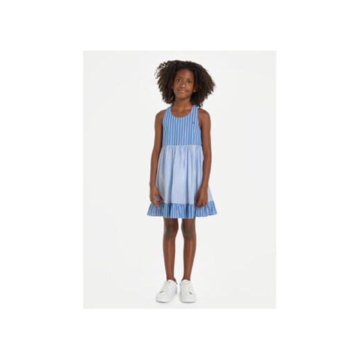 Tommy Hilfiger Sukienka letnia KG0KG07935 Niebieski Regular Fit ze sklepu MODIVO w kategorii Sukienki dziewczęce - zdjęcie 170792925