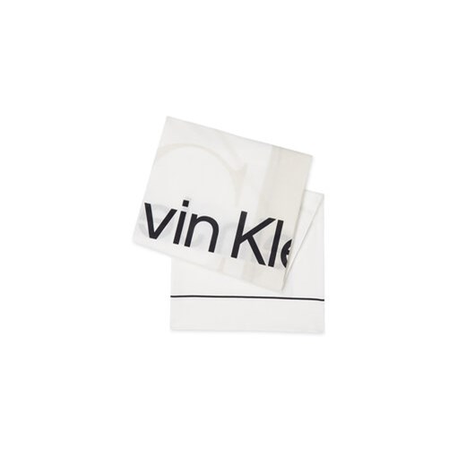 Calvin Klein Chusta Monologo K60K611981 Biały ze sklepu MODIVO w kategorii Szaliki i chusty damskie - zdjęcie 170793049