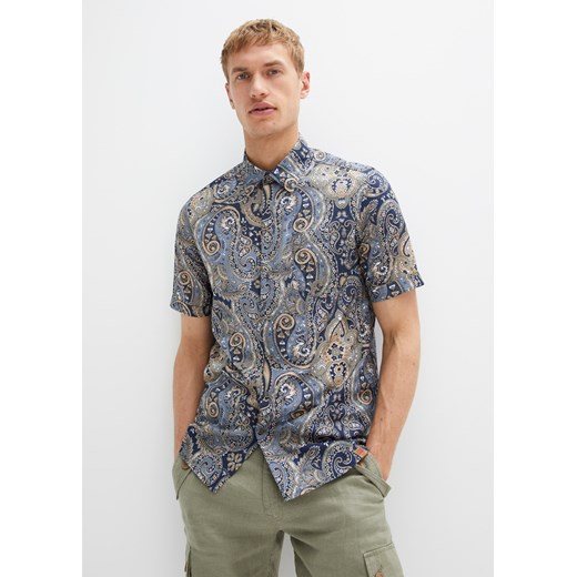 Koszula z krótkim rękawem z lekkiego letniego materiału ze sklepu bonprix w kategorii Koszule męskie - zdjęcie 170793617