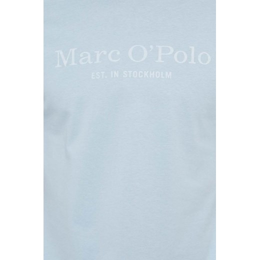 Marc O&apos;Polo t-shirt bawełniany męski kolor niebieski z nadrukiem L ANSWEAR.com