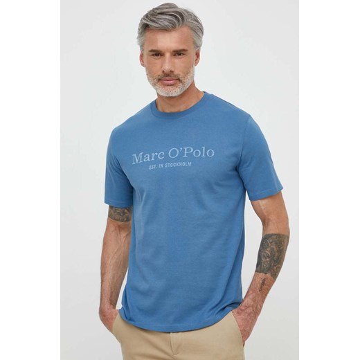 T-shirt męski Marc O'Polo z krótkim rękawem niebieski młodzieżowy 