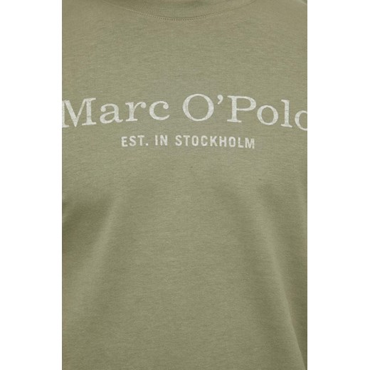 Marc O&apos;Polo t-shirt bawełniany męski kolor zielony z nadrukiem XL ANSWEAR.com