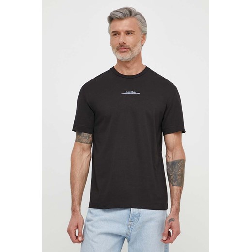 Calvin Klein t-shirt bawełniany męski kolor czarny z nadrukiem K10K112486 ze sklepu ANSWEAR.com w kategorii T-shirty męskie - zdjęcie 170794536