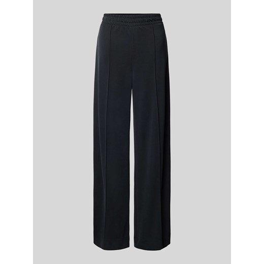 Spodnie materiałowe z szeroką nogawką z przeszytym kantem ze sklepu Peek&Cloppenburg  w kategorii Spodnie damskie - zdjęcie 170796457
