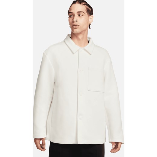 Męska kurtka koszulowa o kroju oversize Nike Sportswear Tech Fleece Reimagined - Biel ze sklepu Nike poland w kategorii Kurtki męskie - zdjęcie 170797015