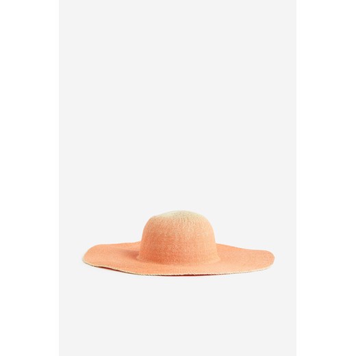 H & M - Słomkowy kapelusz z szerokim rondem - Pomarańczowy H & M M H&M
