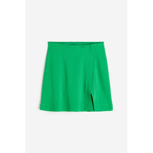 H & M - Krótka spódnica kopertowa - Zielony H & M S H&M