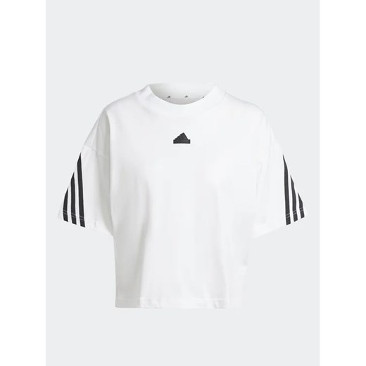 adidas T-Shirt Future Icons 3-Stripes IV5270 Biały Loose Fit M MODIVO