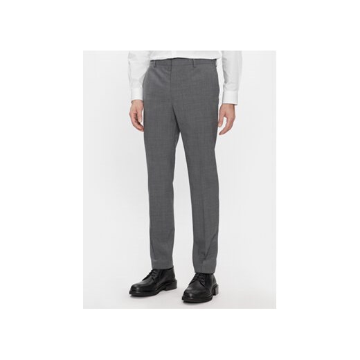 Calvin Klein Spodnie materiałowe Modern K10K112936 Szary Slim Fit ze sklepu MODIVO w kategorii Spodnie męskie - zdjęcie 170797548
