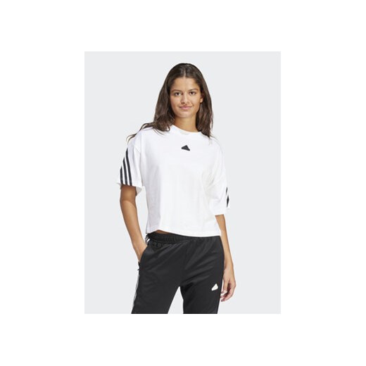 adidas T-Shirt Future Icons 3-Stripes IV5270 Biały Loose Fit S MODIVO