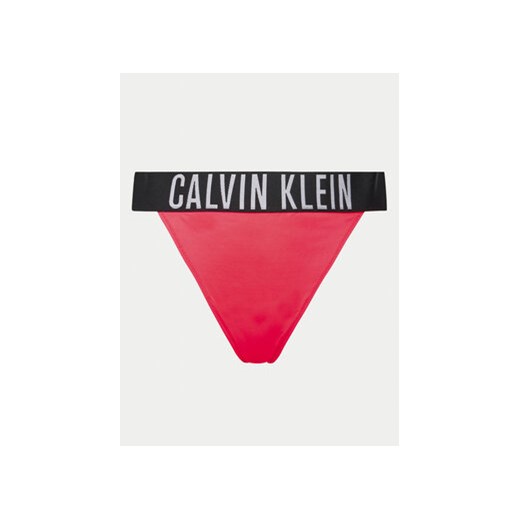 Calvin Klein Swimwear Dół od bikini KW0KW02665 Czerwony ze sklepu MODIVO w kategorii Stroje kąpielowe - zdjęcie 170797697
