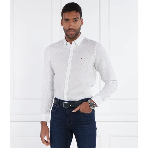 Tommy Hilfiger Lniana koszula FIL COUPE SF | Slim Fit Tommy Hilfiger M wyprzedaż Gomez Fashion Store