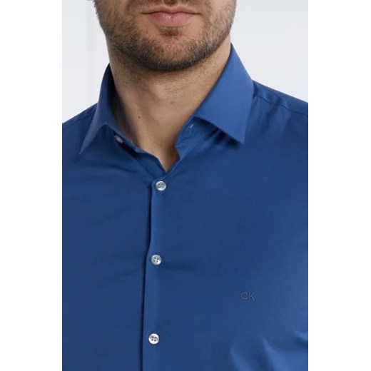 Koszula męska Calvin Klein niebieska z bawełny 