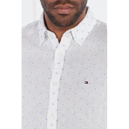 Tommy Hilfiger Lniana koszula FIL COUPE SF | Slim Fit Tommy Hilfiger XXXL wyprzedaż Gomez Fashion Store