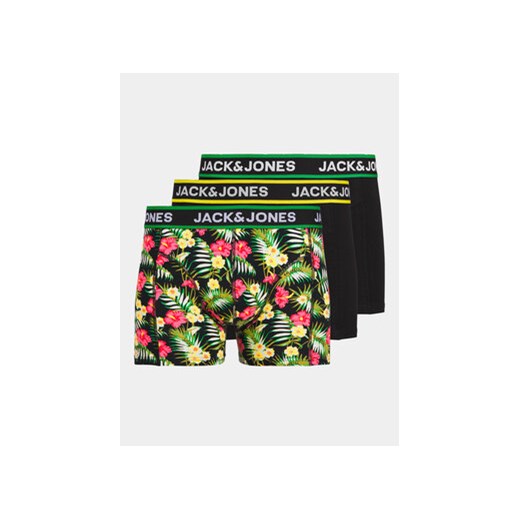Jack&Jones Komplet 3 par bokserek Flowers 12250612 Czarny ze sklepu MODIVO w kategorii Majtki męskie - zdjęcie 170804755
