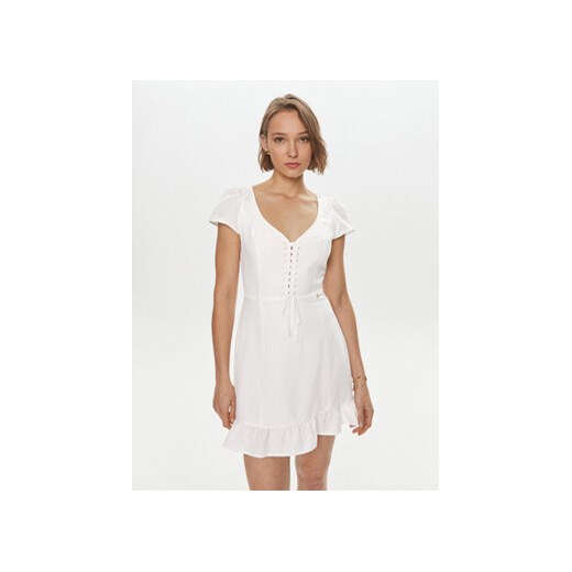 Guess Sukienka codzienna Federica W4GK98 WG7B0 Biały Regular Fit ze sklepu MODIVO w kategorii Sukienki - zdjęcie 170805005