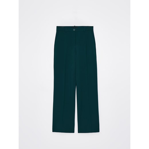 Mohito - Zielone spodnie z szeroką nogawką - zielony ze sklepu Mohito w kategorii Spodnie damskie - zdjęcie 170806459