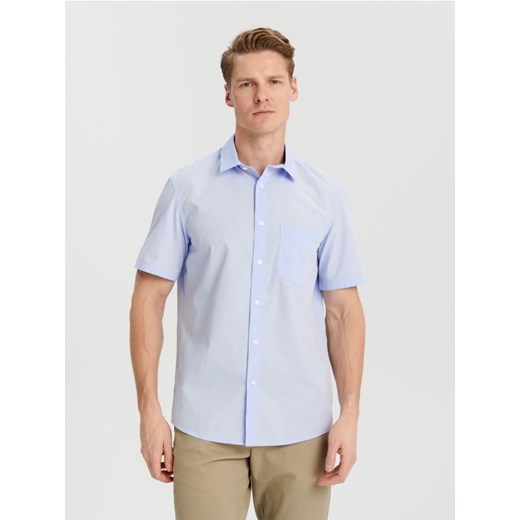 Sinsay - Koszula regular fit - błękitny ze sklepu Sinsay w kategorii Koszule męskie - zdjęcie 170807299