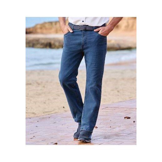 Niebieskie jeansy regular ze stretchem ze sklepu Atlas For Men w kategorii Jeansy męskie - zdjęcie 170807525