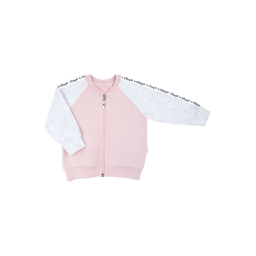 Bawełniana rozpinana bluza dziewczęca różowo-szara ze sklepu 5.10.15 w kategorii Bluzy i swetry - zdjęcie 170807908