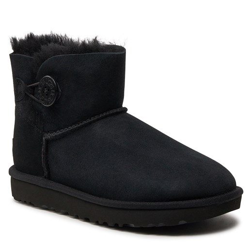 Śniegowce Ugg W Mini Bailey Button II 1016422 W/Blk 40 eobuwie.pl
