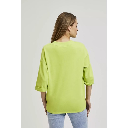 Bluza z rękawami 3/4 zielona XL Moodo.pl