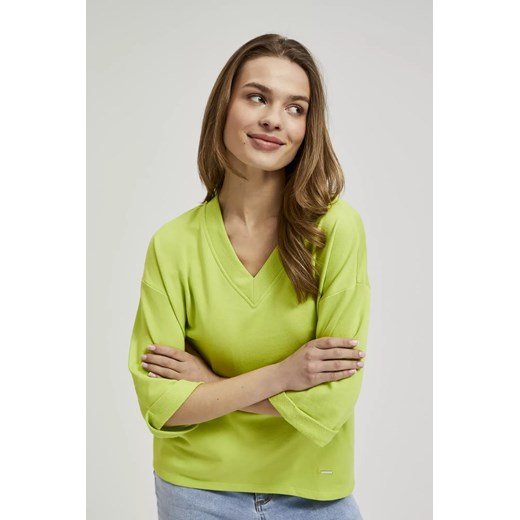 Bluza z rękawami 3/4 zielona XS Moodo.pl