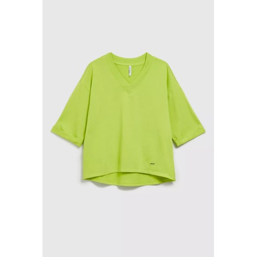 Bluza z rękawami 3/4 zielona XL Moodo.pl