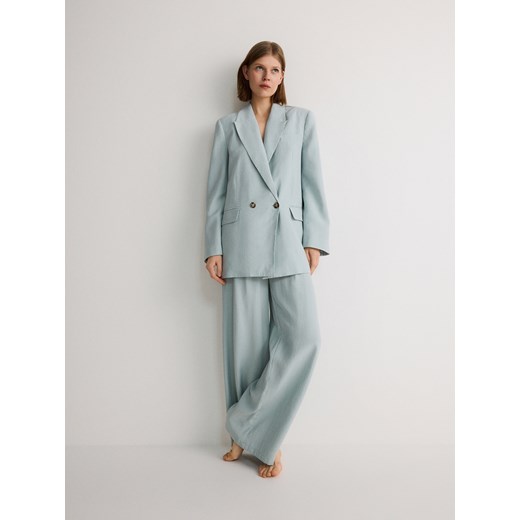 Reserved - Marynarka z modalem - jasnozielony Reserved S Reserved