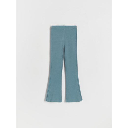 Reserved - Spodnie flare z rozcięciami - jasnoturkusowy ze sklepu Reserved w kategorii Spodnie dziewczęce - zdjęcie 170823695