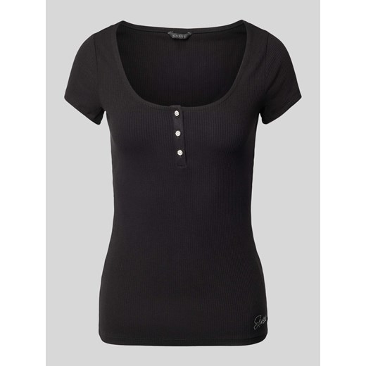 T-shirt z prążkowaniem model ‘KARLEE’ ze sklepu Peek&Cloppenburg  w kategorii Bluzki damskie - zdjęcie 170826798