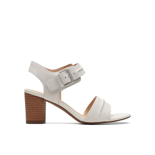 Clarks Skórzane sandały w kolorze białym ze sklepu Limango Polska w kategorii Sandały damskie - zdjęcie 170827609