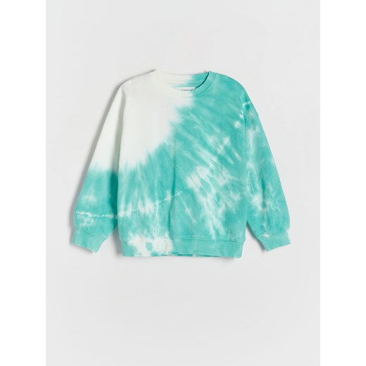 Reserved - Bawełniana bluza oversize - turkusowy ze sklepu Reserved w kategorii Bluzy chłopięce - zdjęcie 170828506