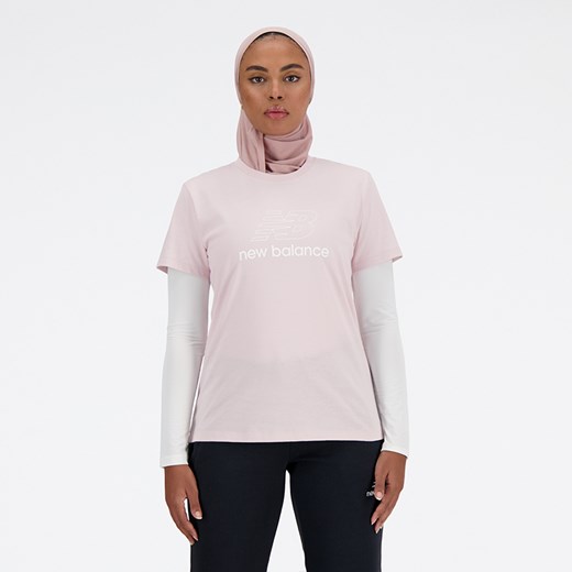 Koszulka damska New Balance WT41816SOI – różowa ze sklepu New Balance Poland w kategorii Bluzki damskie - zdjęcie 170828937