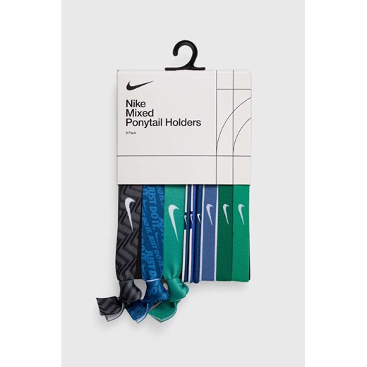Nike gumki do włosów 9-pack kolor zielony ze sklepu ANSWEAR.com w kategorii Opaski do włosów - zdjęcie 170829859
