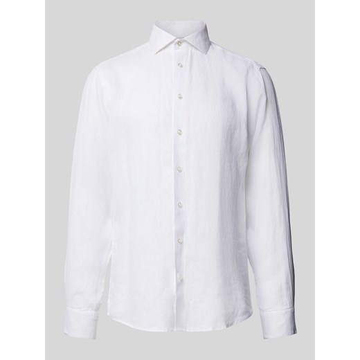 Koszula lniana z kołnierzykiem typu kent model ‘PERTH’ ze sklepu Peek&Cloppenburg  w kategorii Koszule męskie - zdjęcie 170830919