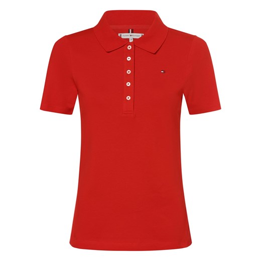 Tommy Hilfiger Damska koszulka polo Kobiety Bawełna czerwony jednolity ze sklepu vangraaf w kategorii Bluzki damskie - zdjęcie 170832755