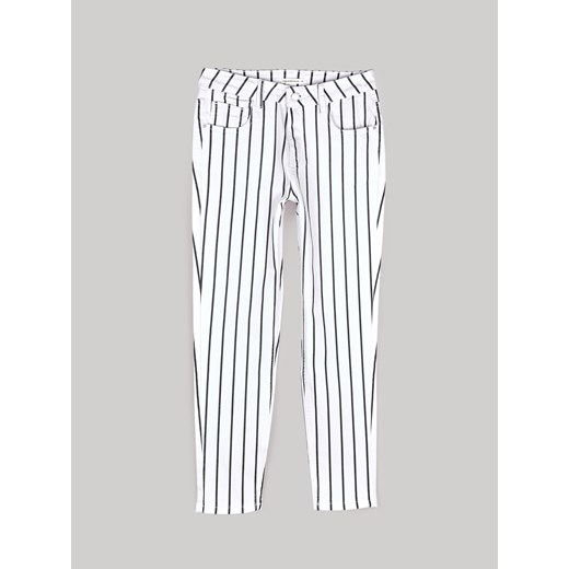 GATE Bawełniane spodnie w paski 34 ze sklepu gateshop w kategorii Spodnie damskie - zdjęcie 170835047