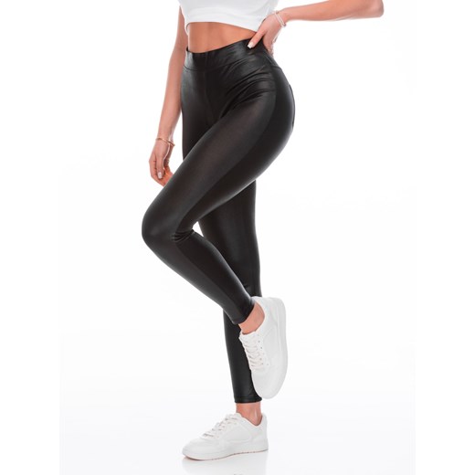 Spodnie damskie legginsy 242PLR - czarne ze sklepu Edoti w kategorii Spodnie damskie - zdjęcie 170838507