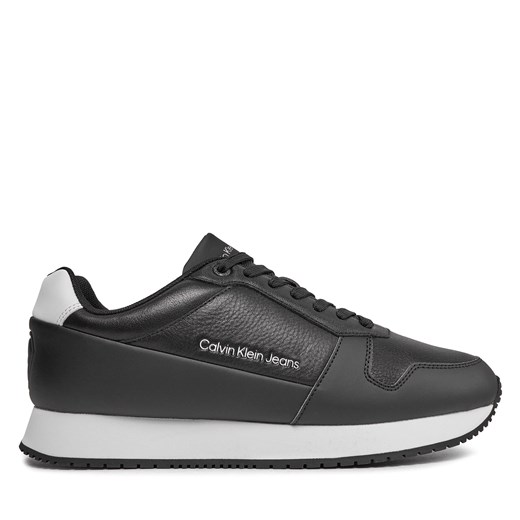 Sneakersy Calvin Klein Jeans Retro Runner Low Lth In Sat YM0YM00863 Black/Bright White 0GM ze sklepu eobuwie.pl w kategorii Buty sportowe męskie - zdjęcie 170839766