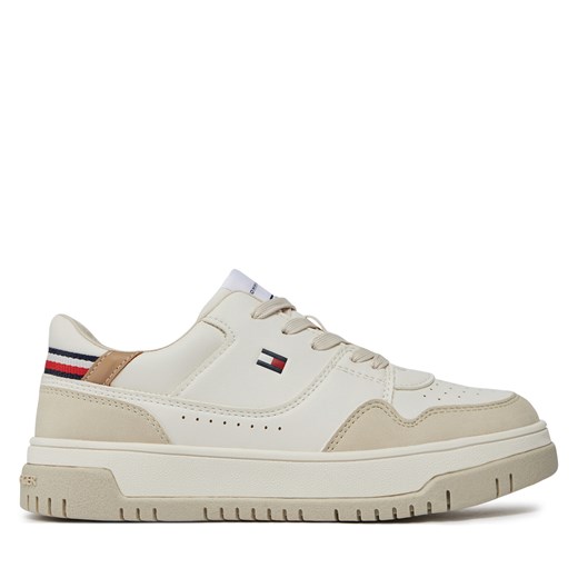 Sneakersy Tommy Hilfiger Low Cut Lace-Up Sneaker T3X9-33366-1269 S Beige/Off Tommy Hilfiger 41 promocyjna cena eobuwie.pl