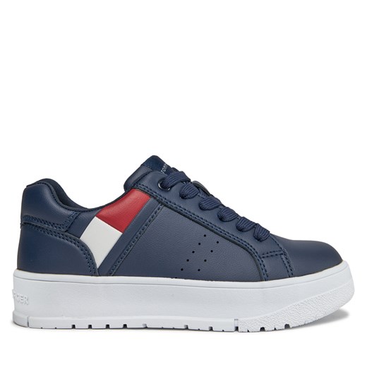 Sneakersy Tommy Hilfiger Flag Low Cut Lace-Up Sneaker T3X9-33356-1355 M Blue 800 Tommy Hilfiger 34 wyprzedaż eobuwie.pl