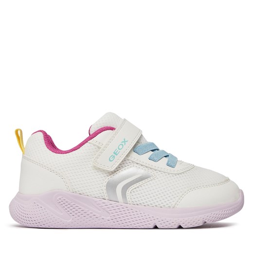 Sneakersy Geox J Sprintye Girl J36FWB 01454 C0653 S Biały ze sklepu eobuwie.pl w kategorii Buty sportowe dziecięce - zdjęcie 170840968