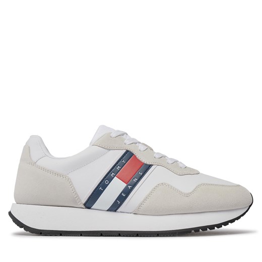 Sneakersy Tommy Jeans Tjm Modern Runner EM0EM01316 White YBR ze sklepu eobuwie.pl w kategorii Buty sportowe męskie - zdjęcie 170841067