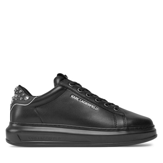 Sneakersy KARL LAGERFELD KL52576 Black Lthr w/Silver 00S Karl Lagerfeld 44 wyprzedaż eobuwie.pl