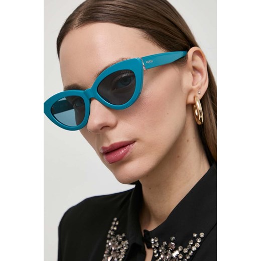 Guess okulary przeciwsłoneczne damskie kolor niebieski GU7905 5289V ze sklepu ANSWEAR.com w kategorii Okulary przeciwsłoneczne damskie - zdjęcie 170841218