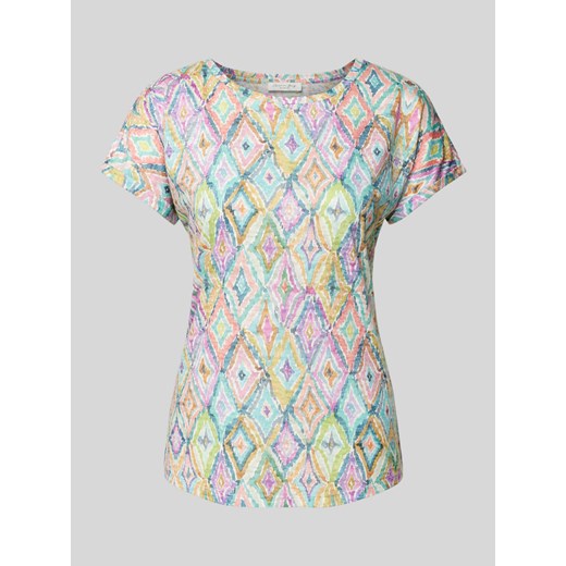 T-shirt we wzory na całej powierzchni ze sklepu Peek&Cloppenburg  w kategorii Bluzki damskie - zdjęcie 170842089