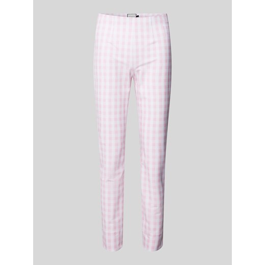 Spodnie o skróconym kroju ze wzorem w kratę model ‘SABRINA’ ze sklepu Peek&Cloppenburg  w kategorii Spodnie damskie - zdjęcie 170842348