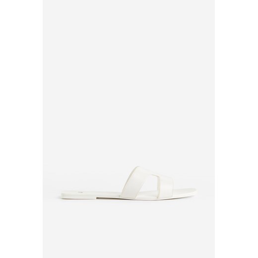 H & M - Klapki - Biały ze sklepu H&M w kategorii Klapki damskie - zdjęcie 170842725